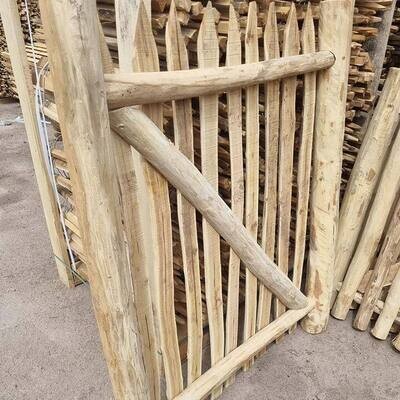 Staketenzaun Tor Premium aus Robinien Holz, Ansicht 3