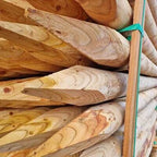 Baum-/Zaunpfähle Lärche, zylindrisch gefräst, Kopf gefast, einseitig angespitzt, roh – ohne Imprägnierung, Ansicht 3