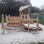Spielanlage „Bullerbü“ mit Edelstahlrutsche, Ansicht 4