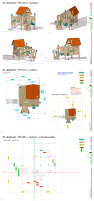 Spielbude „Standard“ mit Edelstahlrutsche, Ansicht 4