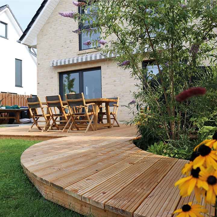 Terrassendiele Douglasie, Glatt-Profil, Ansicht 2